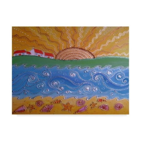 Angie Livingstone 'Ocean Bejeweled' Canvas Art,14x19